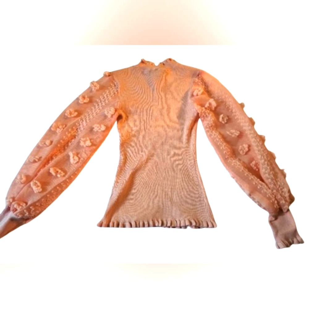 NWT, Almost Famous, Powder Pink, Sheer  Sleeve Shirt M